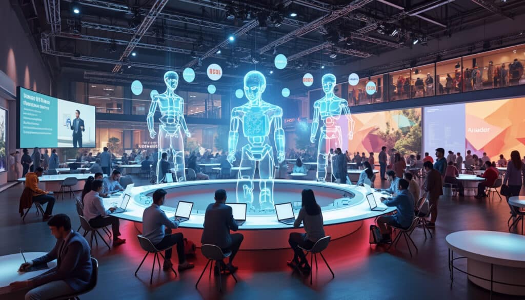 découvrez comment google i/o transforme la productivité avec des conférences vidéo en 3d, une traduction vocale en temps réel et des agents d'intelligence artificielle. plongez dans les innovations qui redéfinissent l'avenir du travail et de la communication.